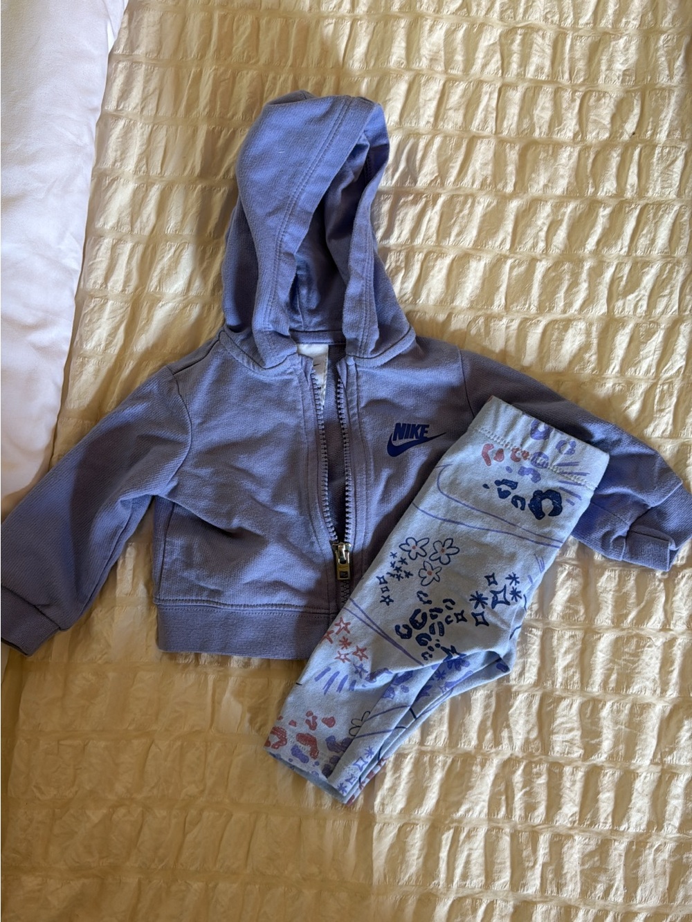 Nike Purple Hoodie and Printed Leggings Set